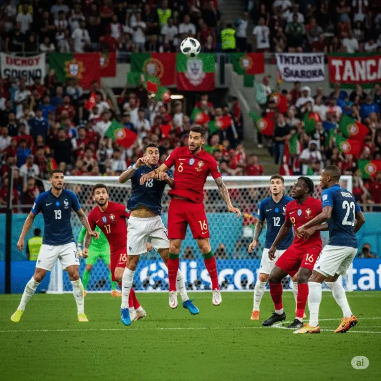 Portugal & France team performing in the playground