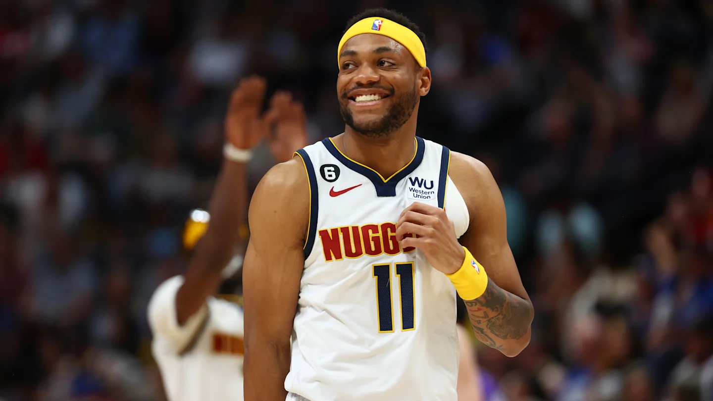 Bruce Brown celebrates during an NBA game, showcasing his championship mindset and grit